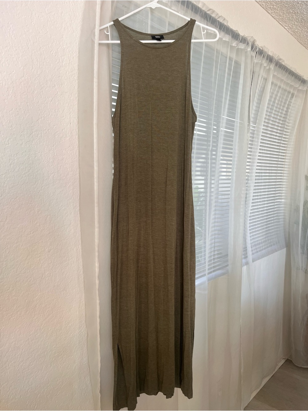 Mossimo Olive Green Sleeveless Maxi Dress